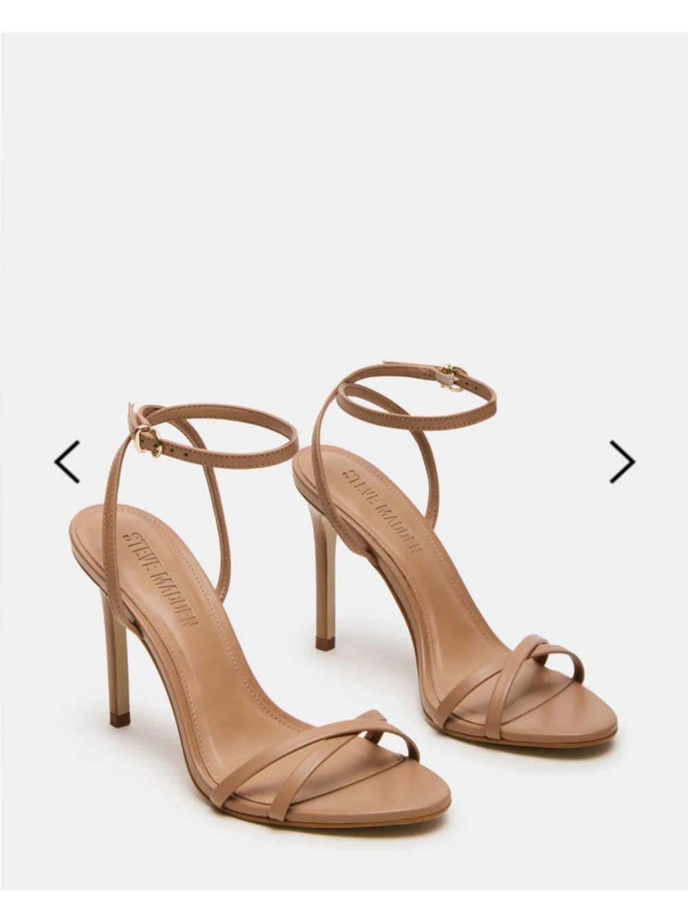 NWT Steve Madden Jypsey Sandal Heels Tan Leather Size 7